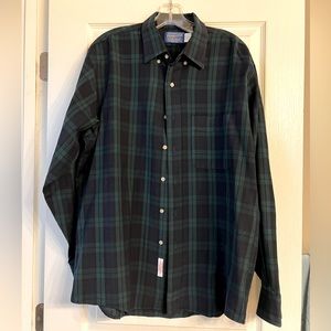 Pendleton Men’s Green/Black Plaid Button Up